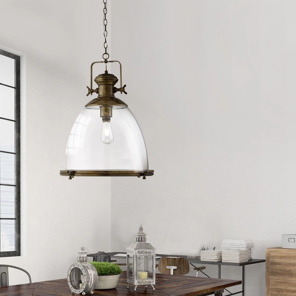 Antieke hanglamp Industrial Ø 49cm Searchlight 5053423051802