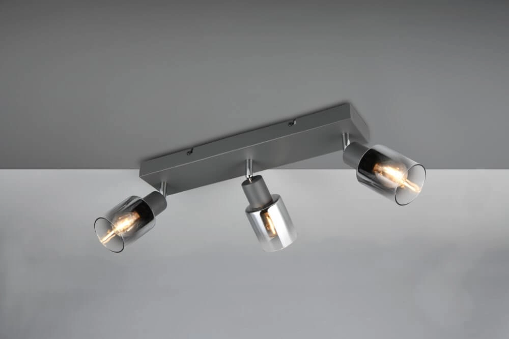 3-lichts plafondlamp Cadiz zwart