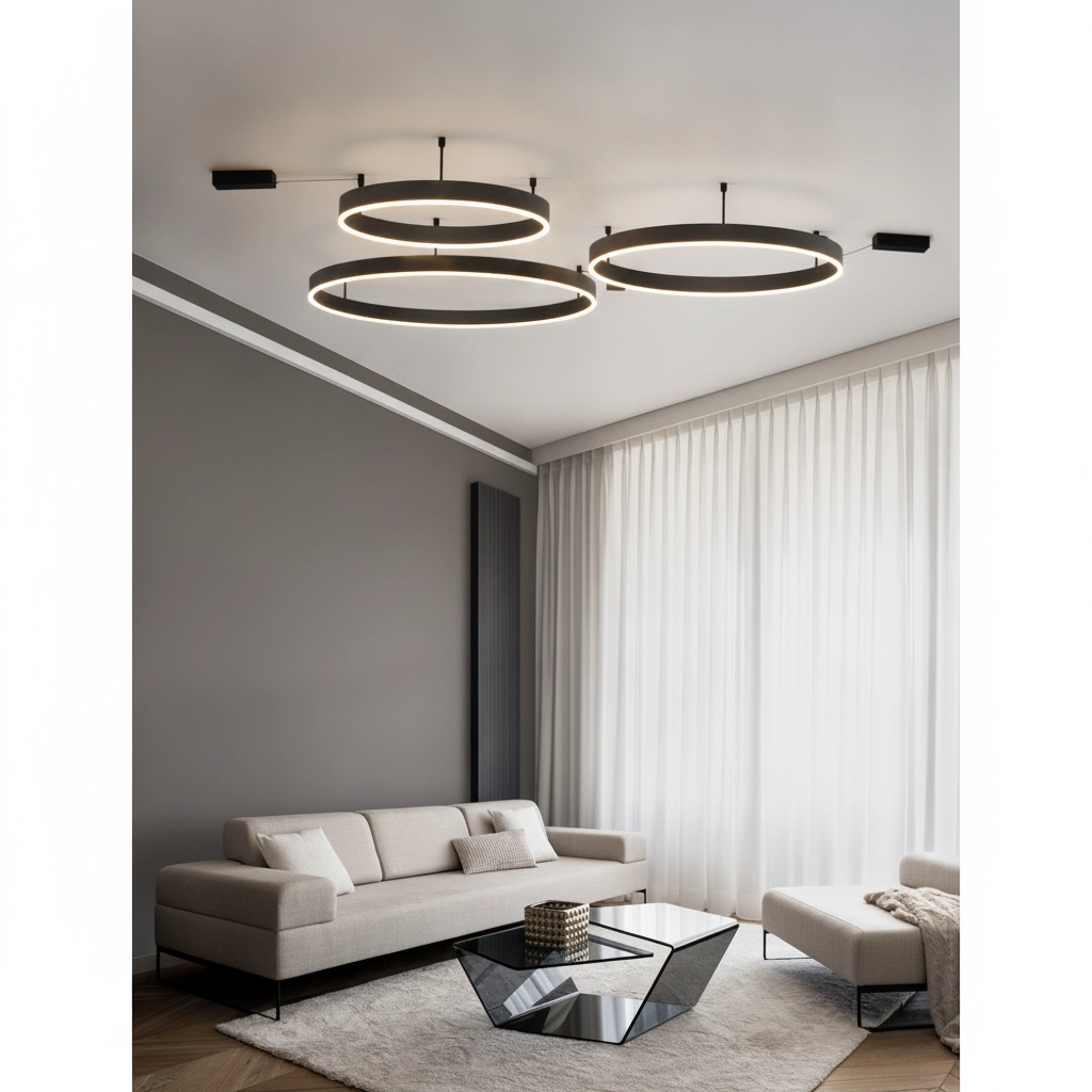 Plafondlamp Motif zwart Ø 100cm