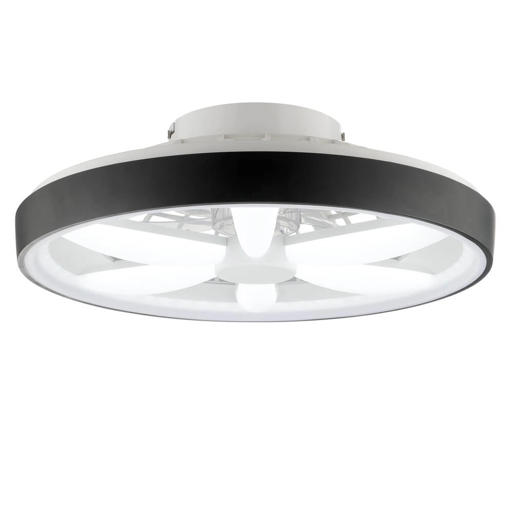 Zwarte plafondventilator Gaiano met RGB lamp Brilliant 4004353455711