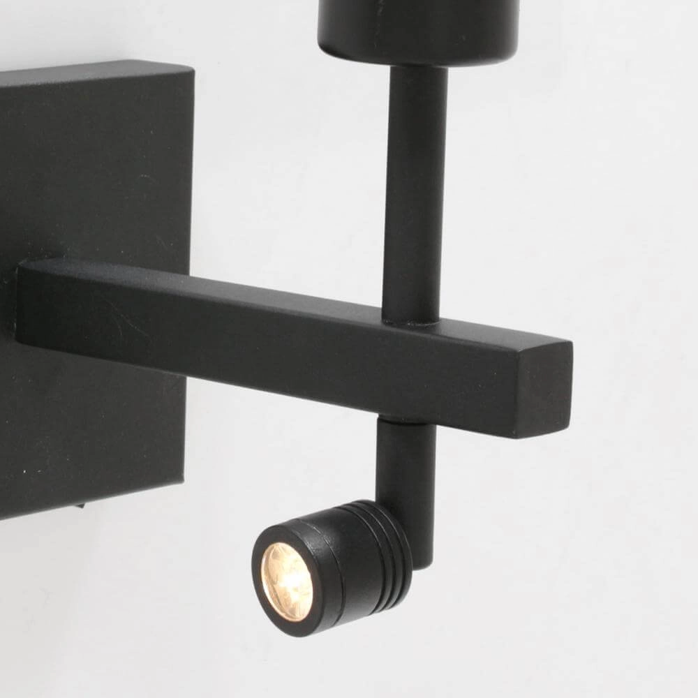 Wandlamp Stang zwart met bamboe Steinhauer 8712746172003