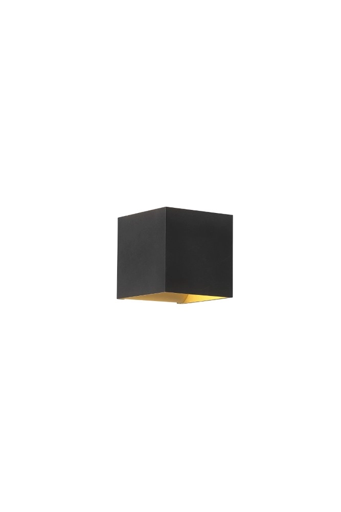 Opbouwspot Newton up & down zwart en goud Searchlight 5053423285092