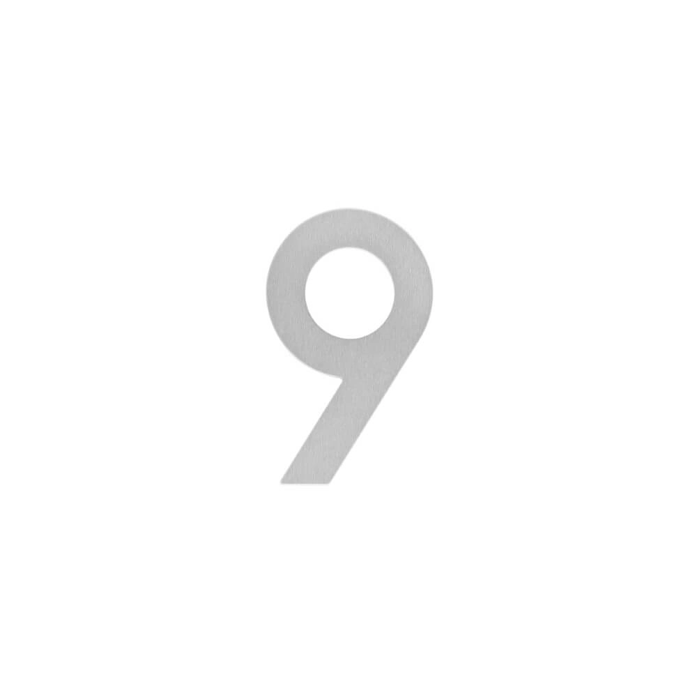 Huisnummer 9 Numbra 150x2mm RVS