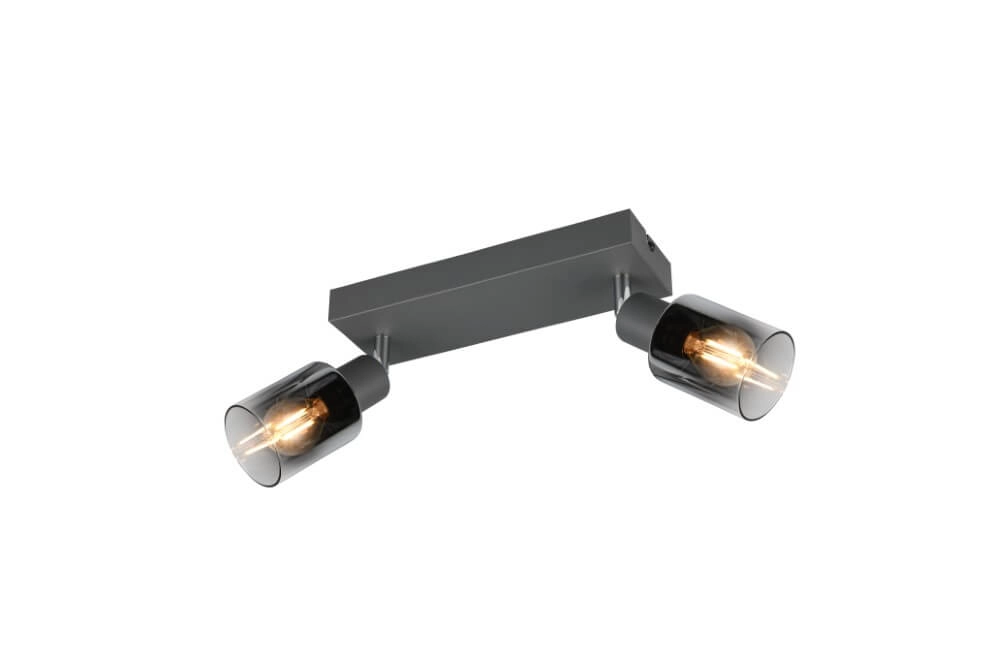 2-lichts plafondlamp Cadiz zwart Trio 4017807615760