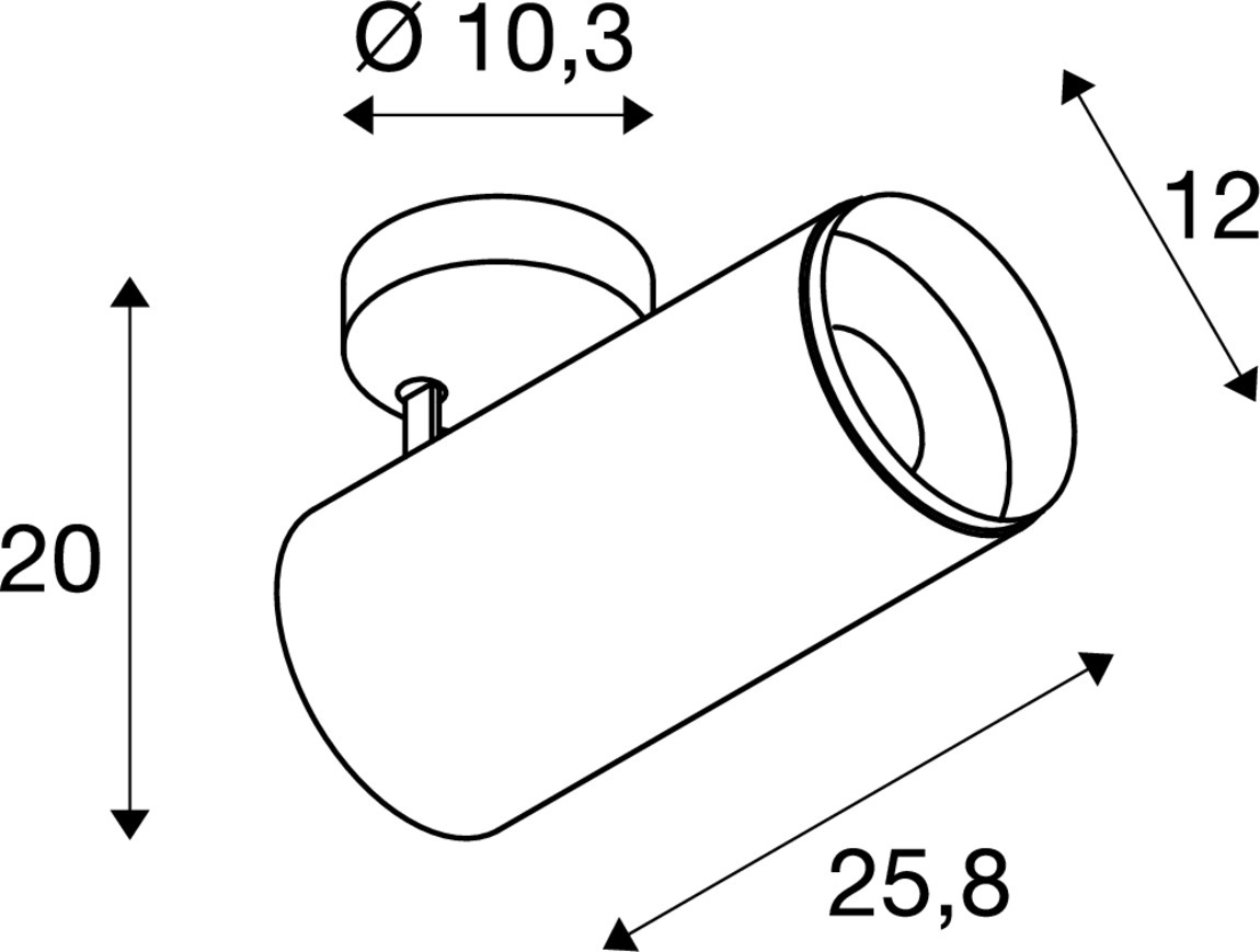 Opbouwspot Numinos XL Dali zwart 4000K - 24gr SLV 4024163260411