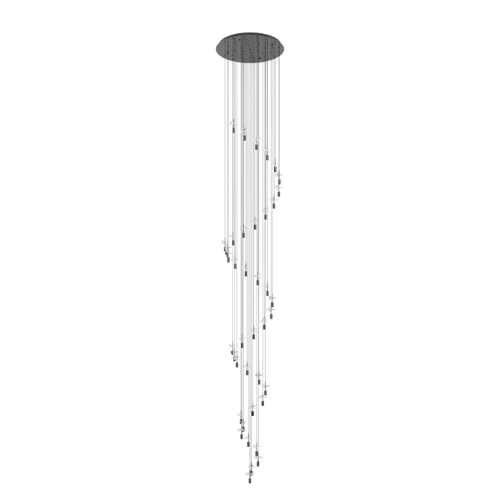 Vide hanglamp Comareira grijs 3-staps CCT