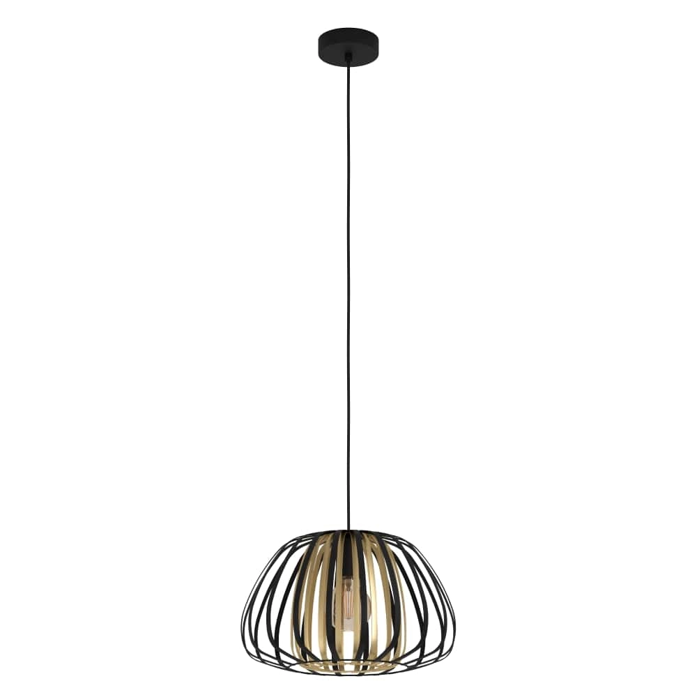 Hanglamp Ø 37,5cm Encinitos zwart met goud