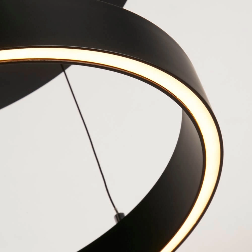 Ronde hanglamp Layla zwart Ø 44cm Searchlight 5053423255712