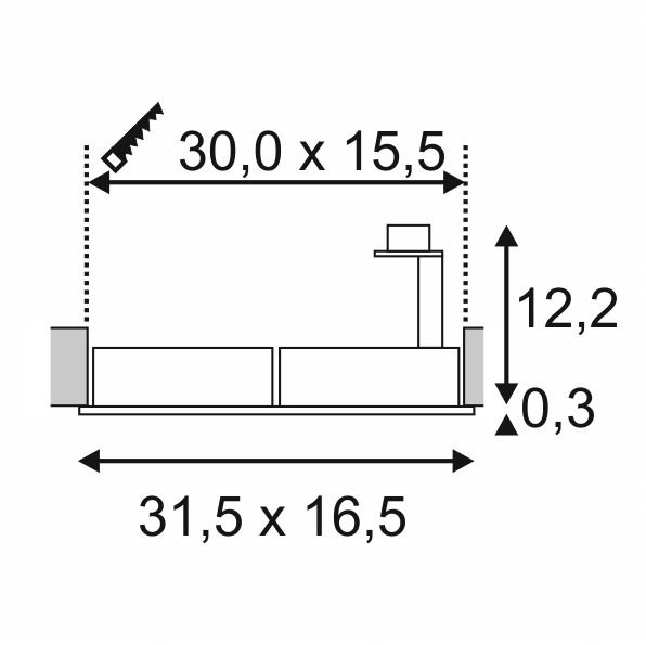 Inbouwspot New Tria ES111 2-lichts zwart met klemveren SLV 4024163150361