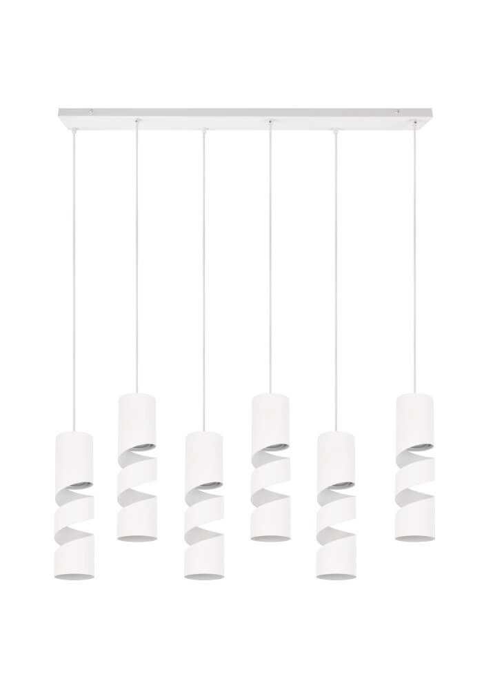 6-lichts koker hanglamp Stream wit Trio 4017807614015