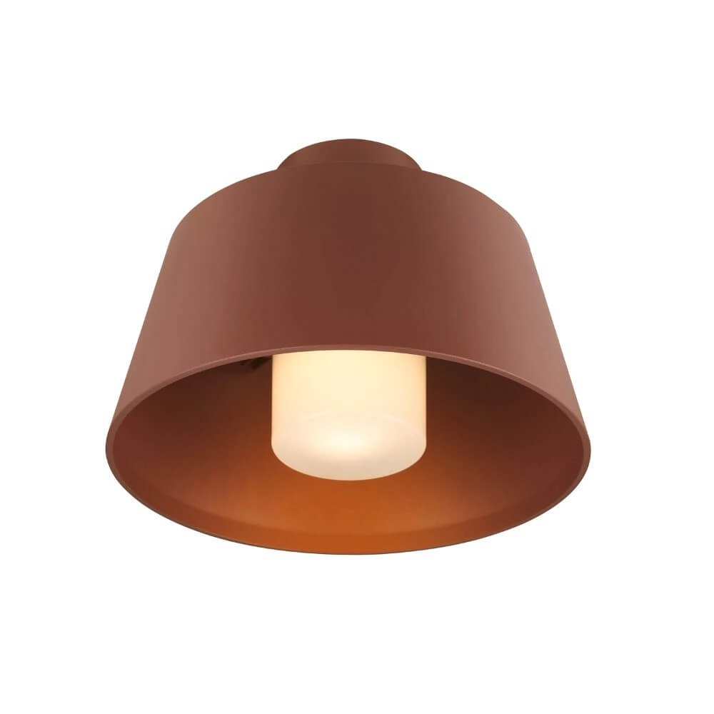 Veranda plafondlamp Photoni roestbruin - Ø 25cm