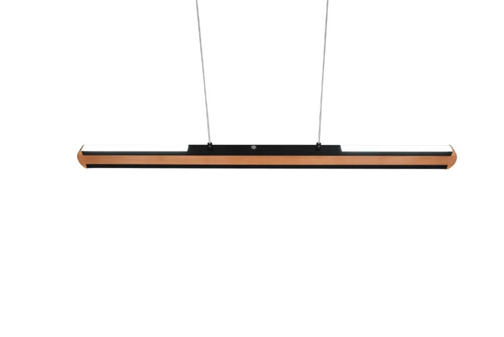 Hanglamp Deacon houtbruin met zwart Trio 4017807505474