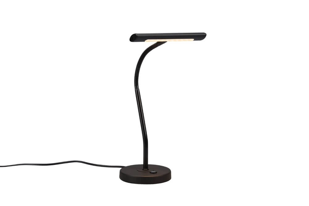 Zwarte led bureaulamp Curtis