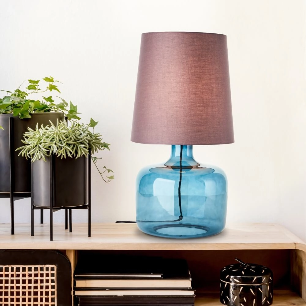 Tafellamp Hydra blauw met taupe Brilliant 4004353413131