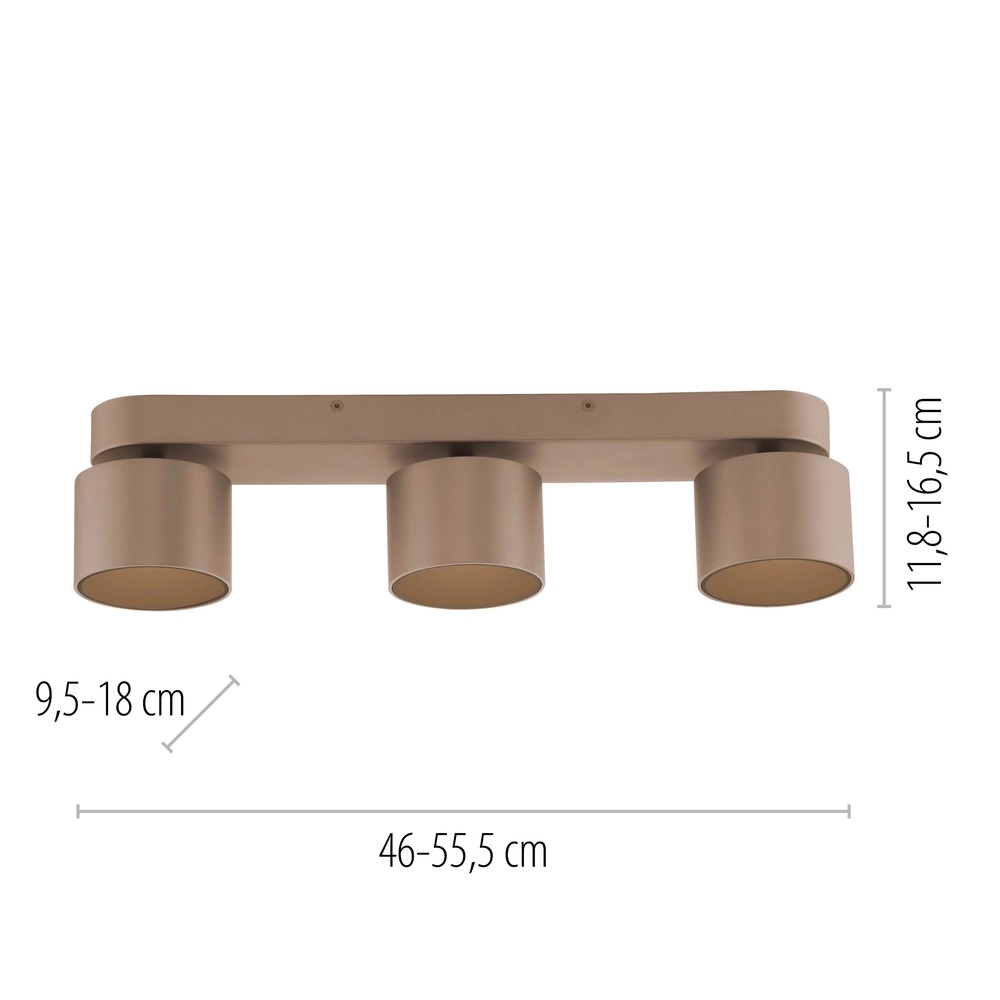 3L Led opbouwspot Pure Cup bronce Paul Neuhaus 4012248395622