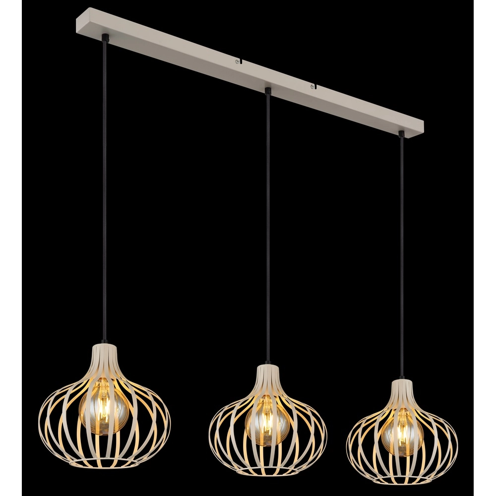 Design hanglamp Mateo 3-lichts crème Globo 9007371519880