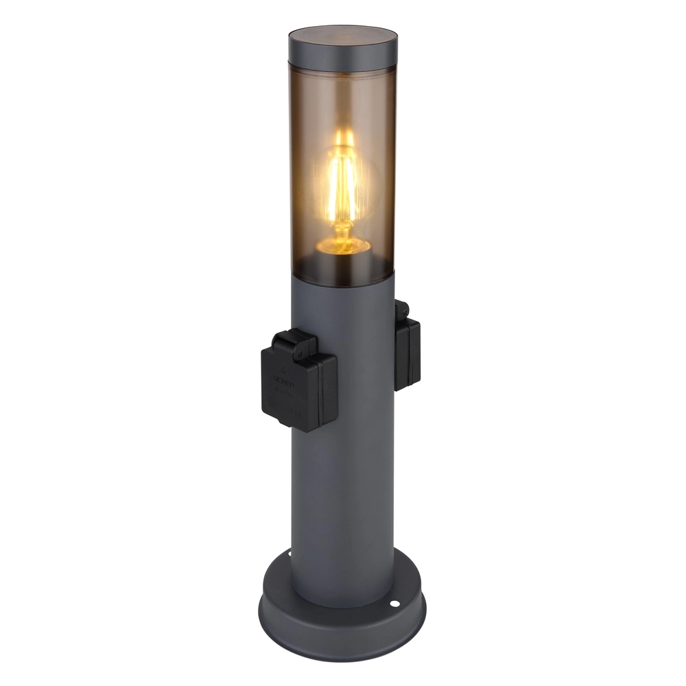 Tuinlamp Boston antraciet met stopcontact