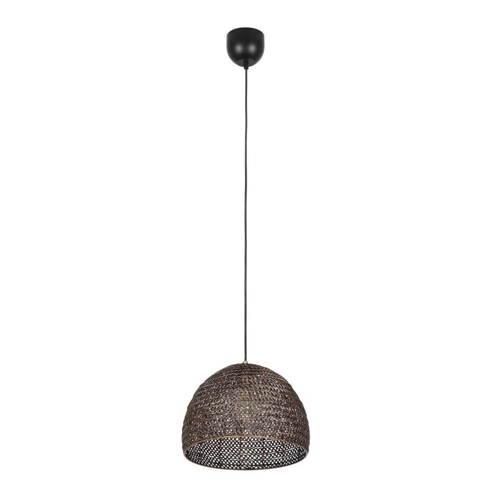 Zwarte rotan hanglamp Kamara Ø 36cm Trio 4017807617344