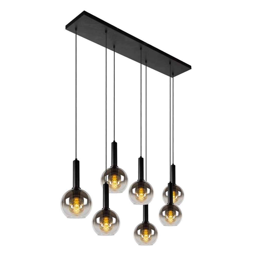 Hanglamp Marius 7-lichts zwart Lucide 5411212452221