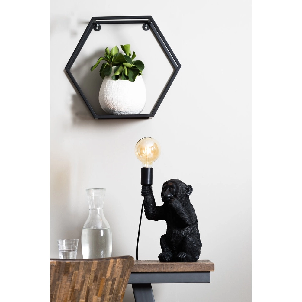 Tafellamp aapje Monkey zwart Light & Living 8717807303495
