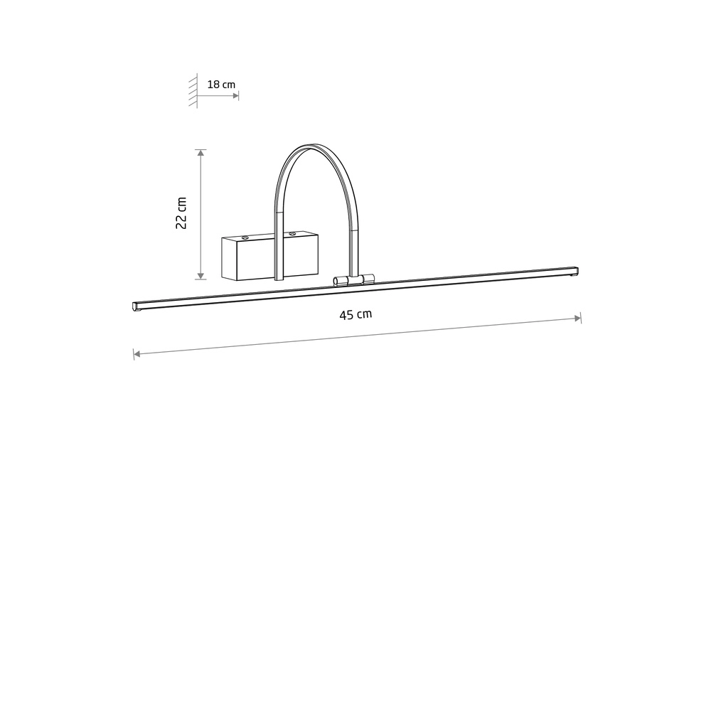 Schilderijlamp Artline Led wit 45cm Lyora 5903139119559