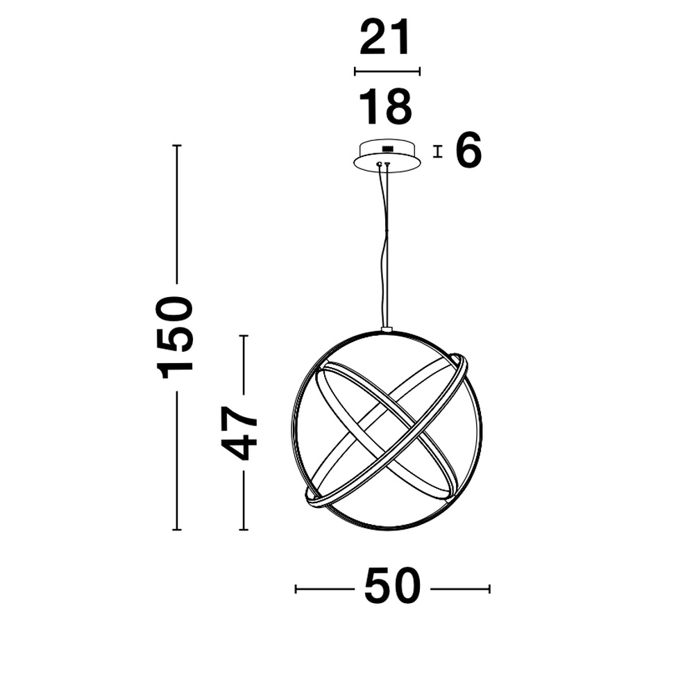 Hanglamp Pertone S Ø 50cm zwart met paarse gloed Lyora 5212017419699