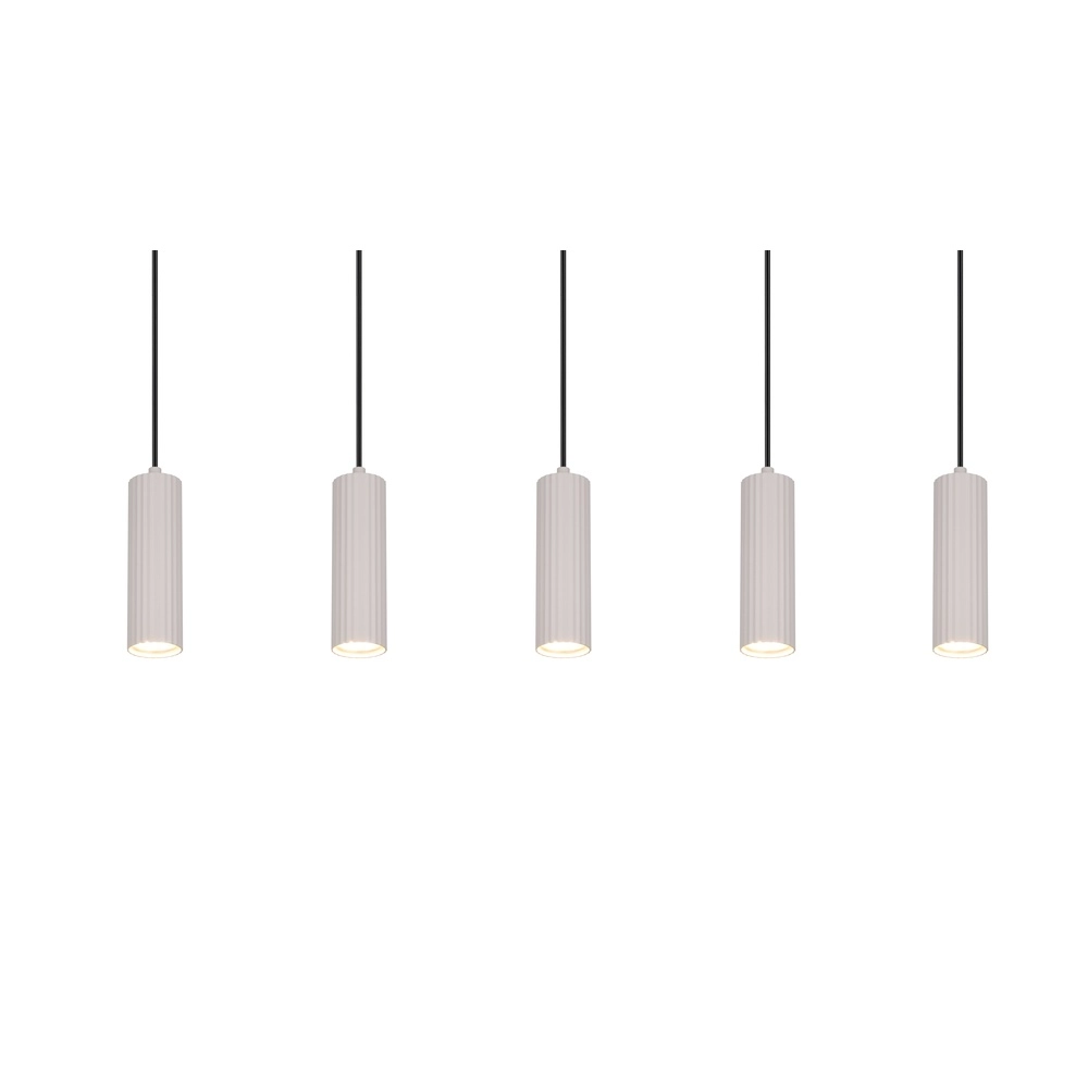 5-lichts hanglamp Soka grijs Trio 4017807658552