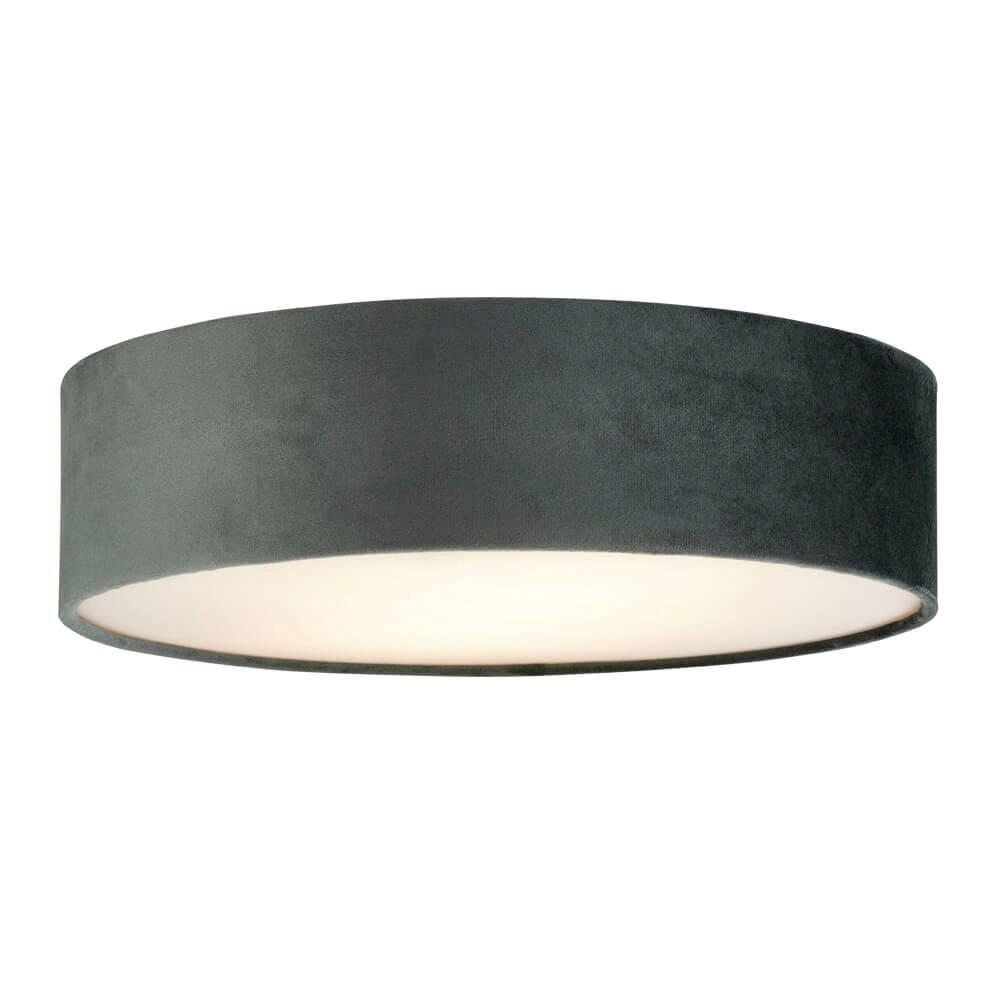Plafondlamp Drum Pleat 38cm velvet antraciet