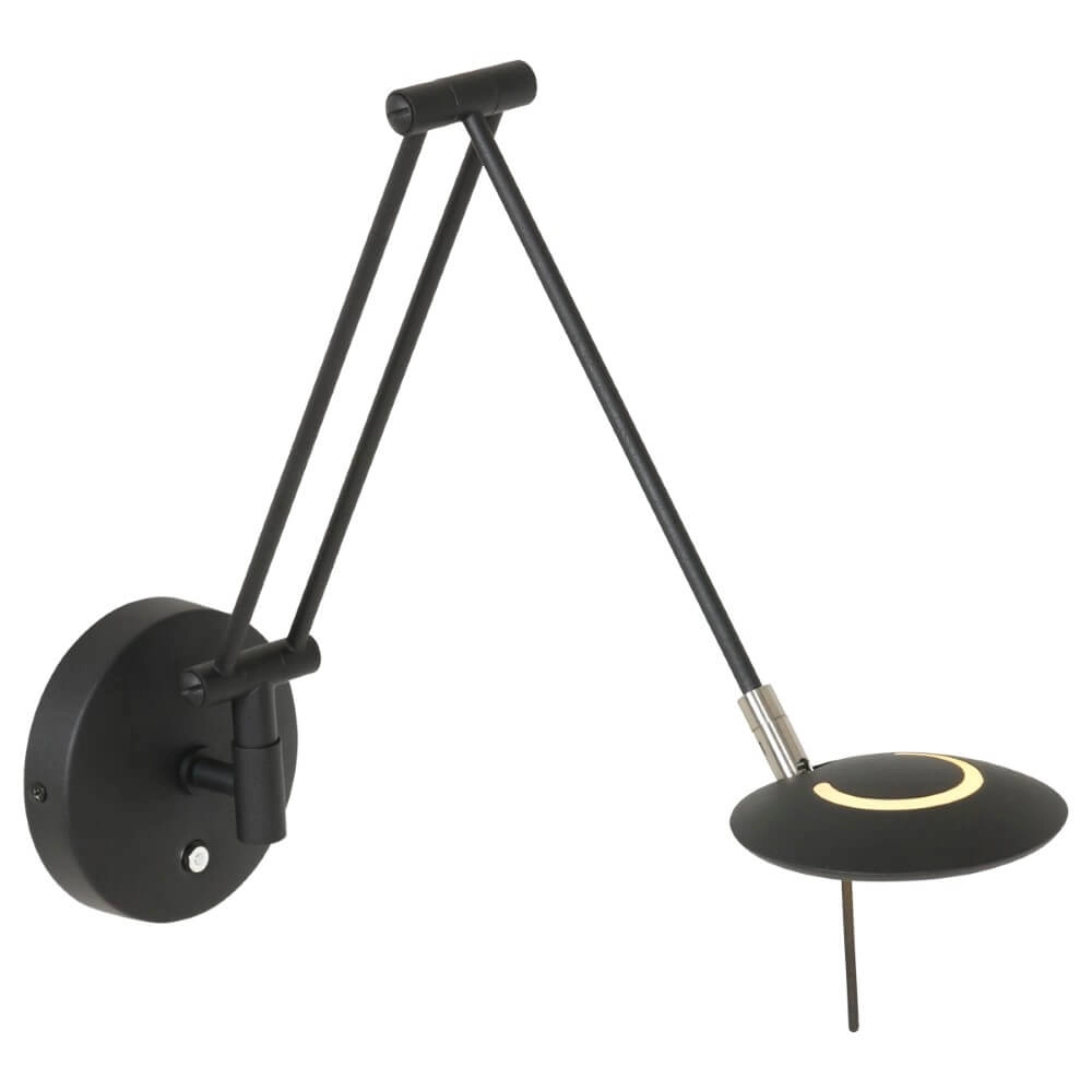 Zwarte leeslamp Zodiac LED voor aan de wand Steinhauer 8712746127331