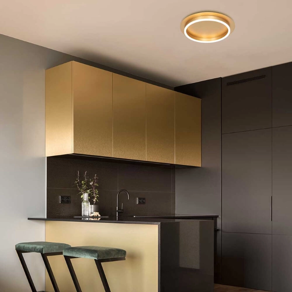 Moderne led plafonnière Ringlux goud - Ø 32cm Steinhauer 8712746170580