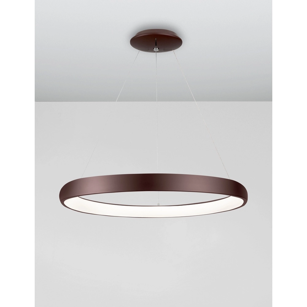 Design hanglamp Albi koffie bruin Ø 61cm Lyora 5212017414885