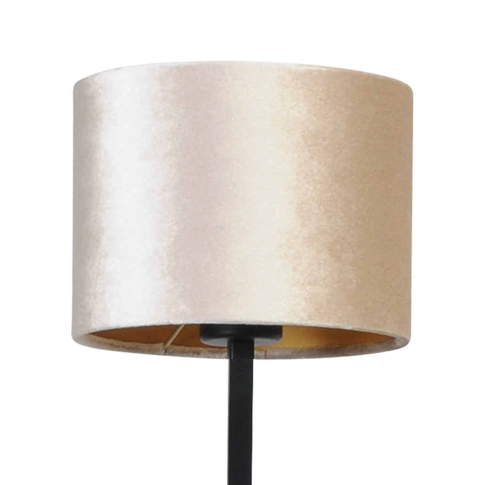 Zwarte tafellamp Venus met zandkleurige lampenkap Masterlight 8718121218311