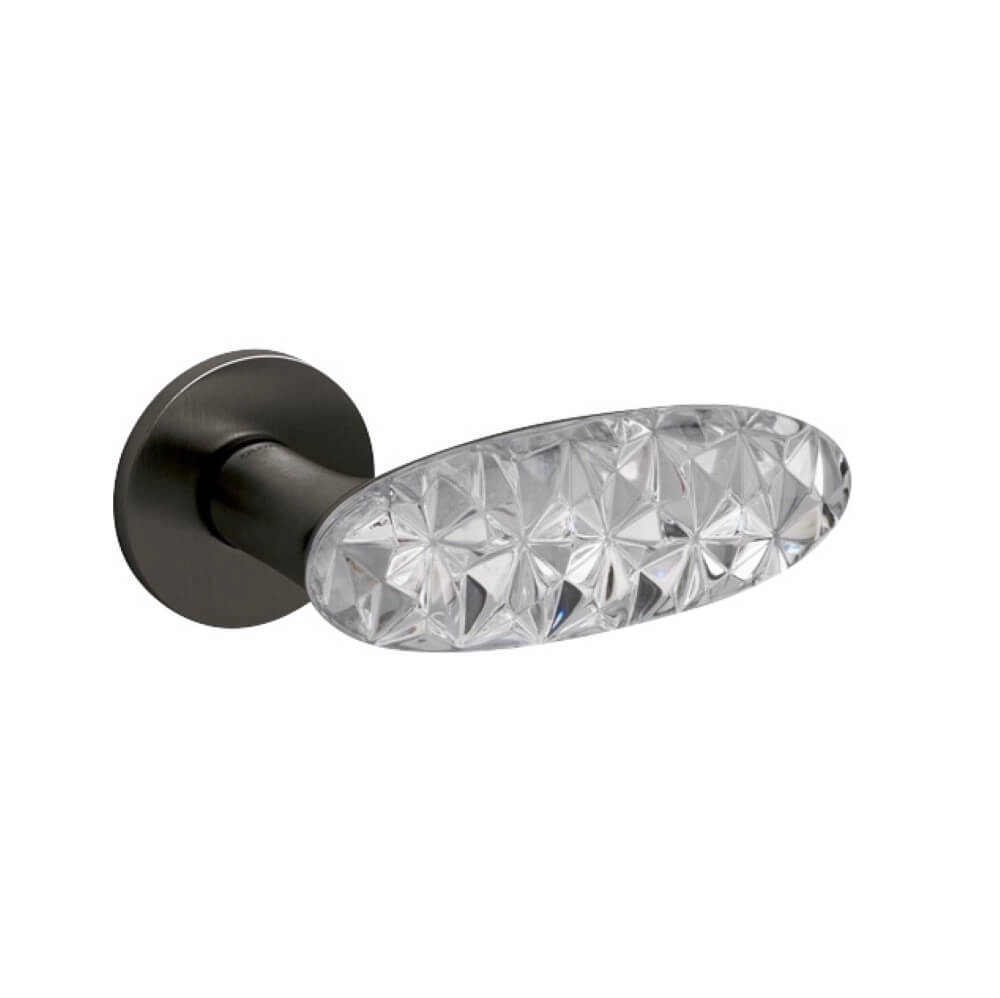 Deurklink Crystal Diamond antraciet