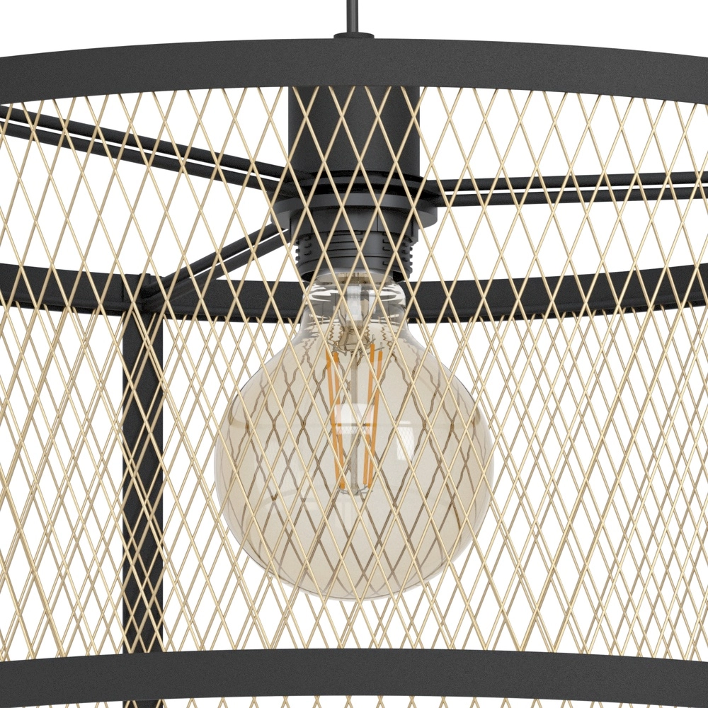 Eetkamer hanglamp Dellow Ø 45cm - zwart met goud Eglo 9002759436049