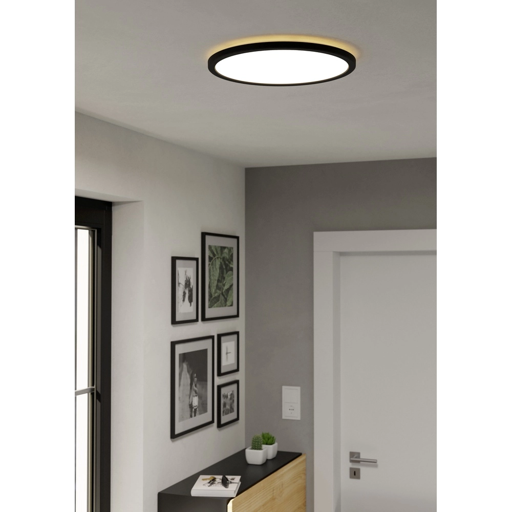 Slimme badkamer lamp Rovito-Z rond - zwart - Ø 38,9cm Eglo 9008606329717