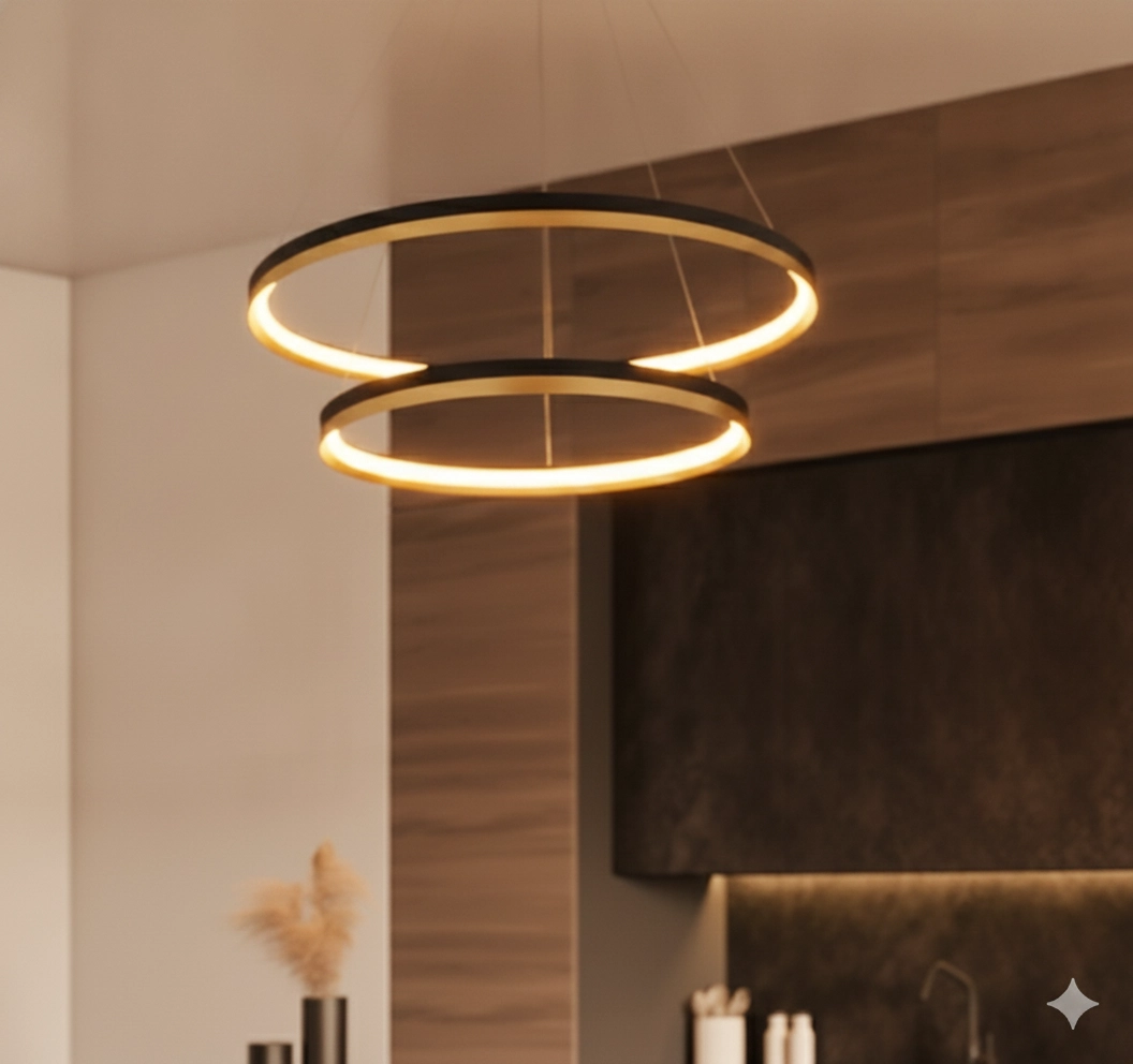 Hanglamp Cantria zwart met goud Ø 80cm
