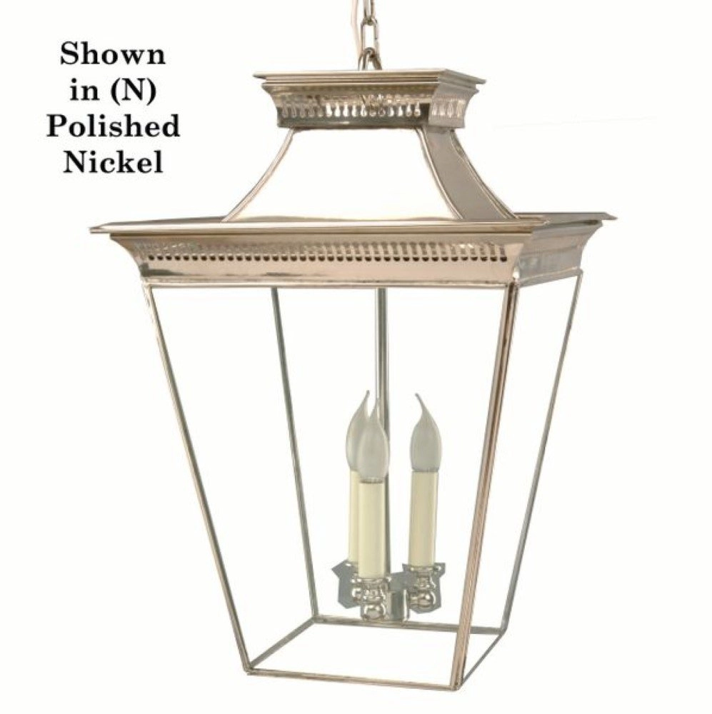 Antieke hanglamp Pagoda L gepoetst goud (PBUL) Limehouse