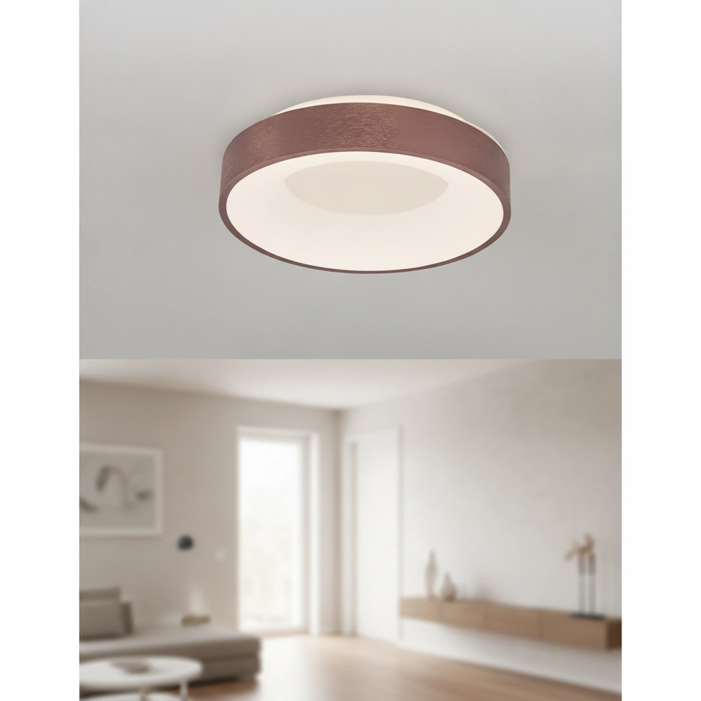 Plafondlamp Rando Thin koffie bruin Ø 38cm