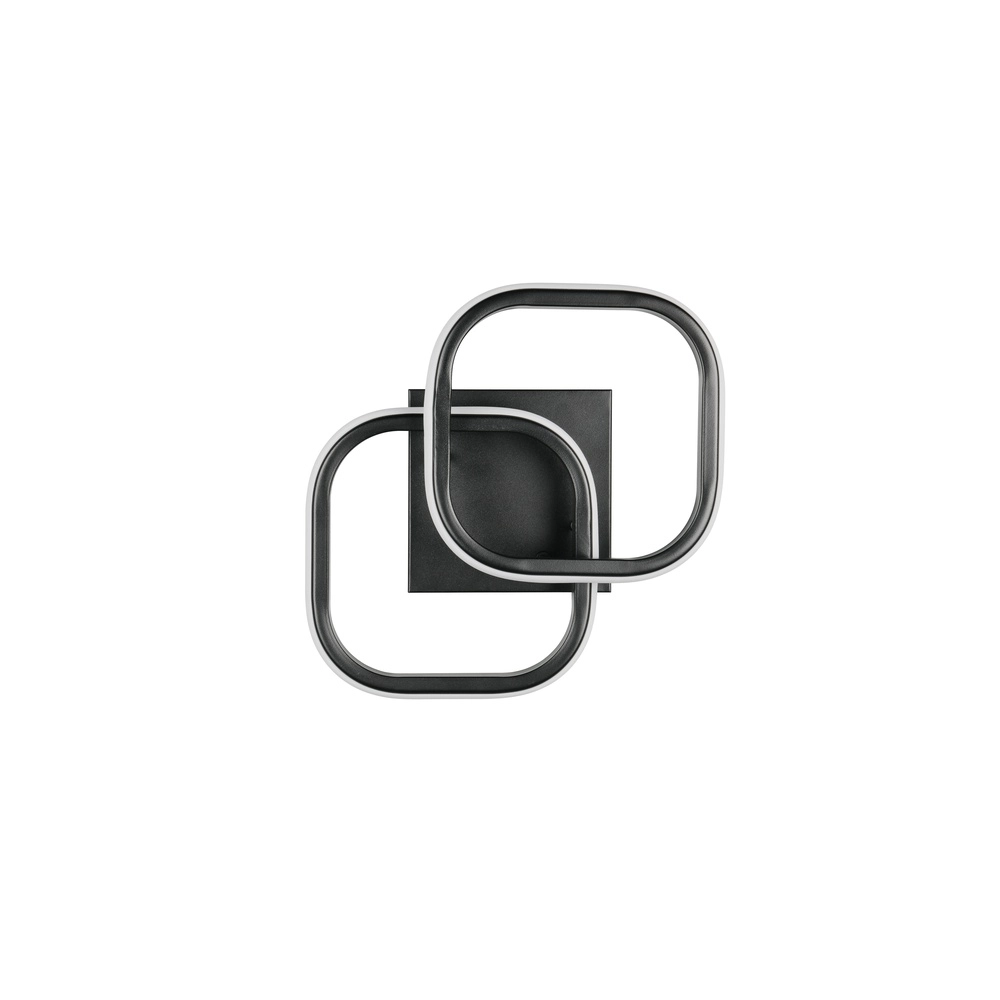 Zwarte plafondlamp Kasia vierkant design Trio 4017807653847