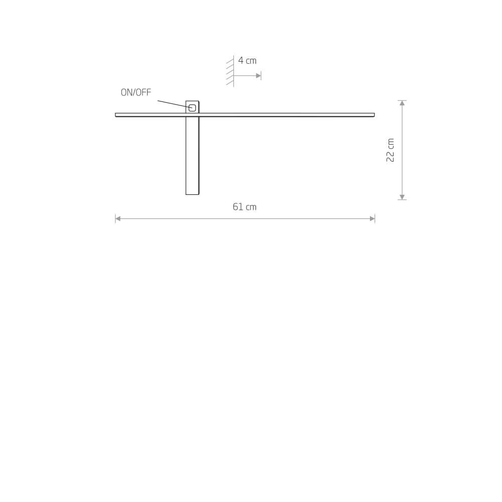 Led muurverlichting Impulse Led S 61cm Lyora 5903139811590