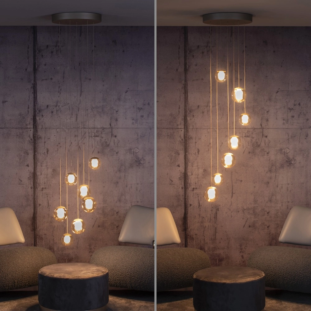 7-lichts hanglamp Pure Popup bronce Paul Neuhaus 4012248396681