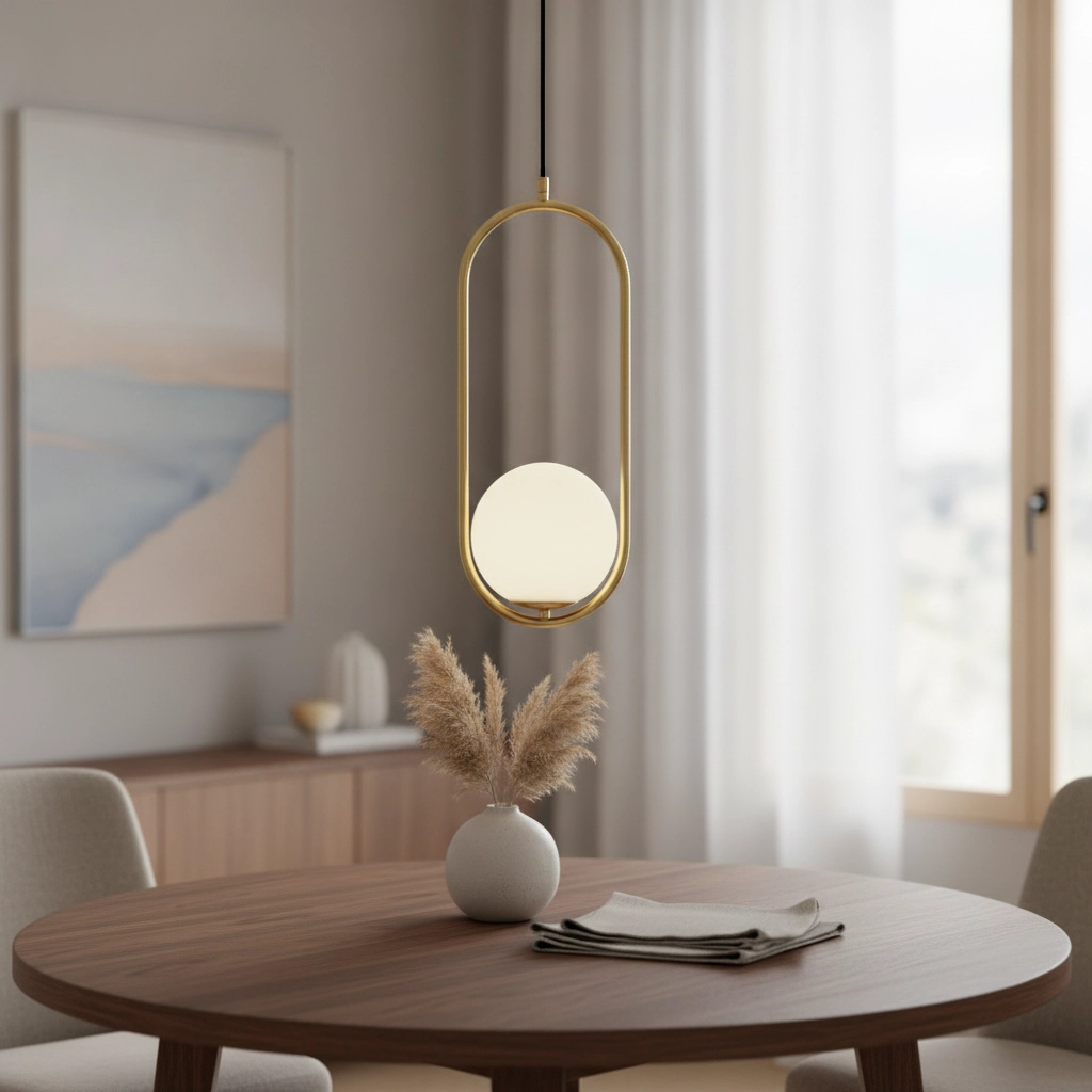 Design hanglamp Obitar enkel ovaal goud