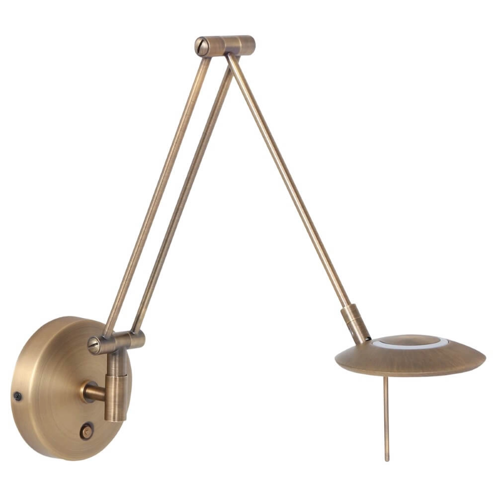 Messing leeslamp Zodiac LED voor aan de wand Steinhauer 8712746127355