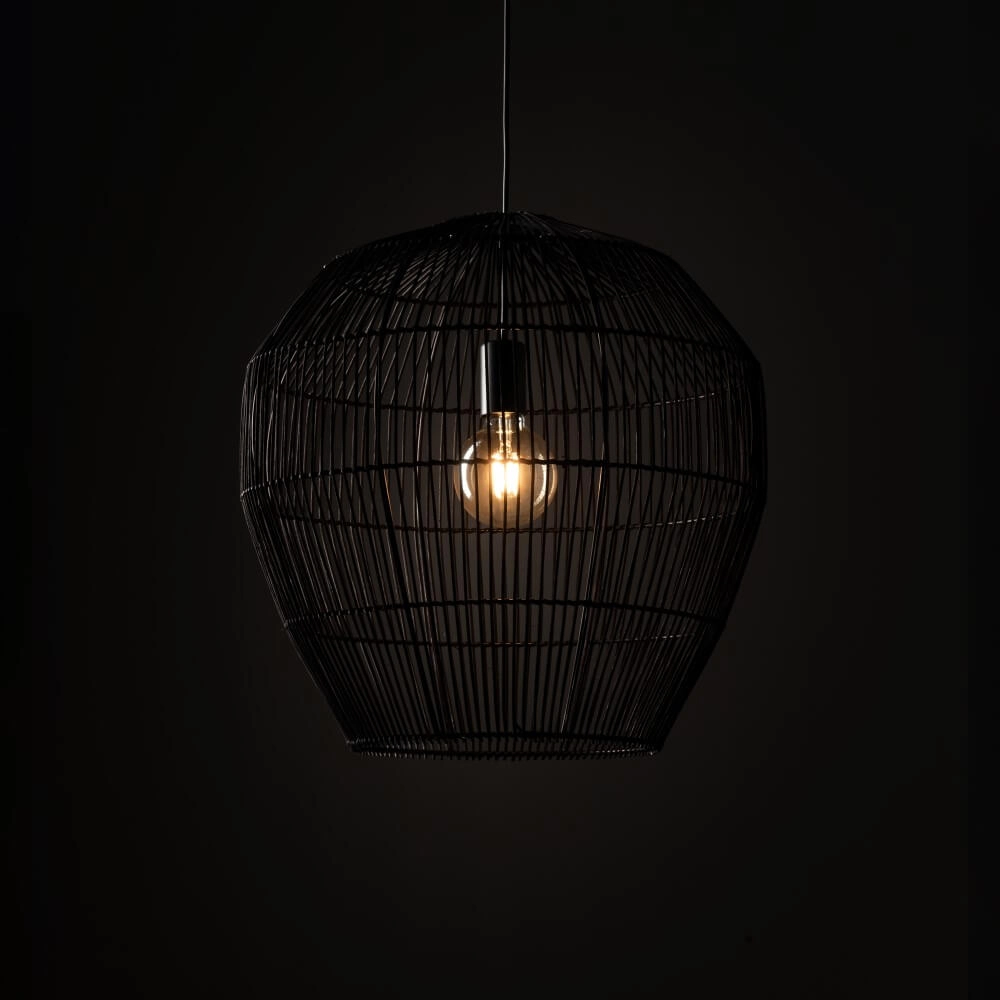 Rotan hanglamp Haiti M Ø 50cm zwart Lyora 5903139111676