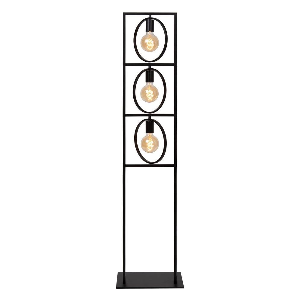 Unieke vloerlamp Suus 3-lichts zwart Lucide 5411212010896