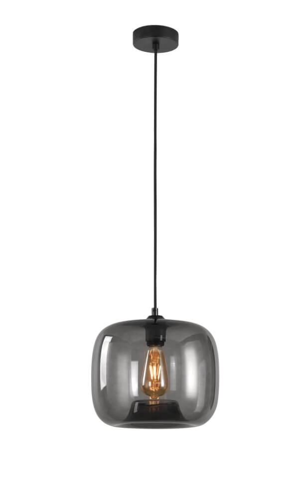 Hanglamp Preston grijs glas Ø 28cm