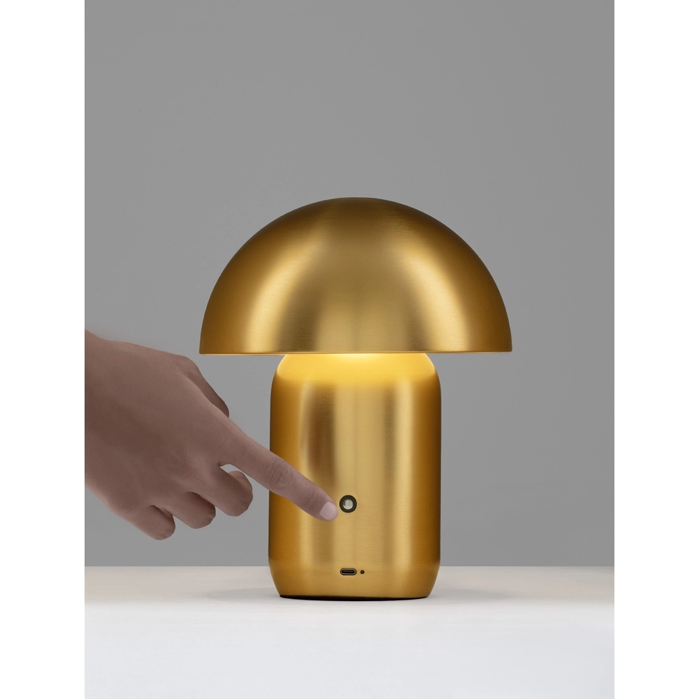 Design tafellamp Pois oplaadbaar goud Lyora 5212017472069