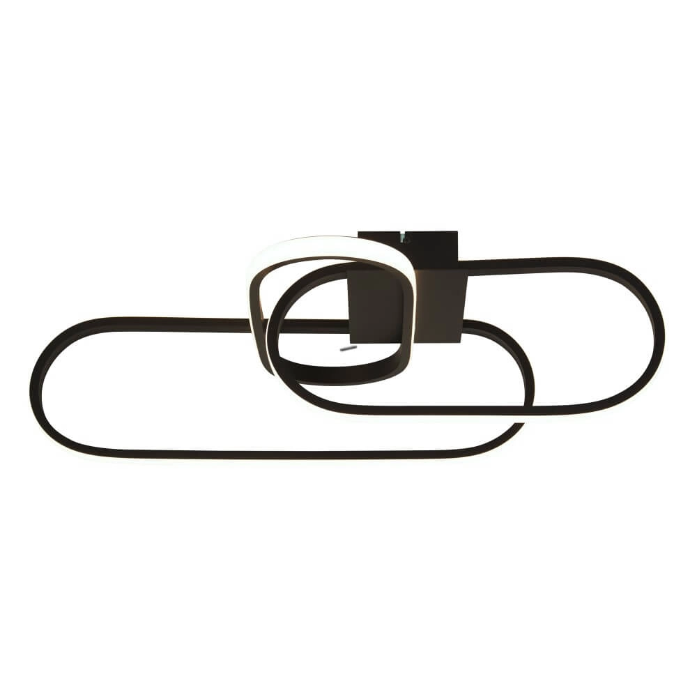 Strakke zwarte plafondlamp Clip