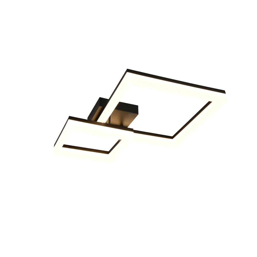 Strakke plafondlamp Camino zwart