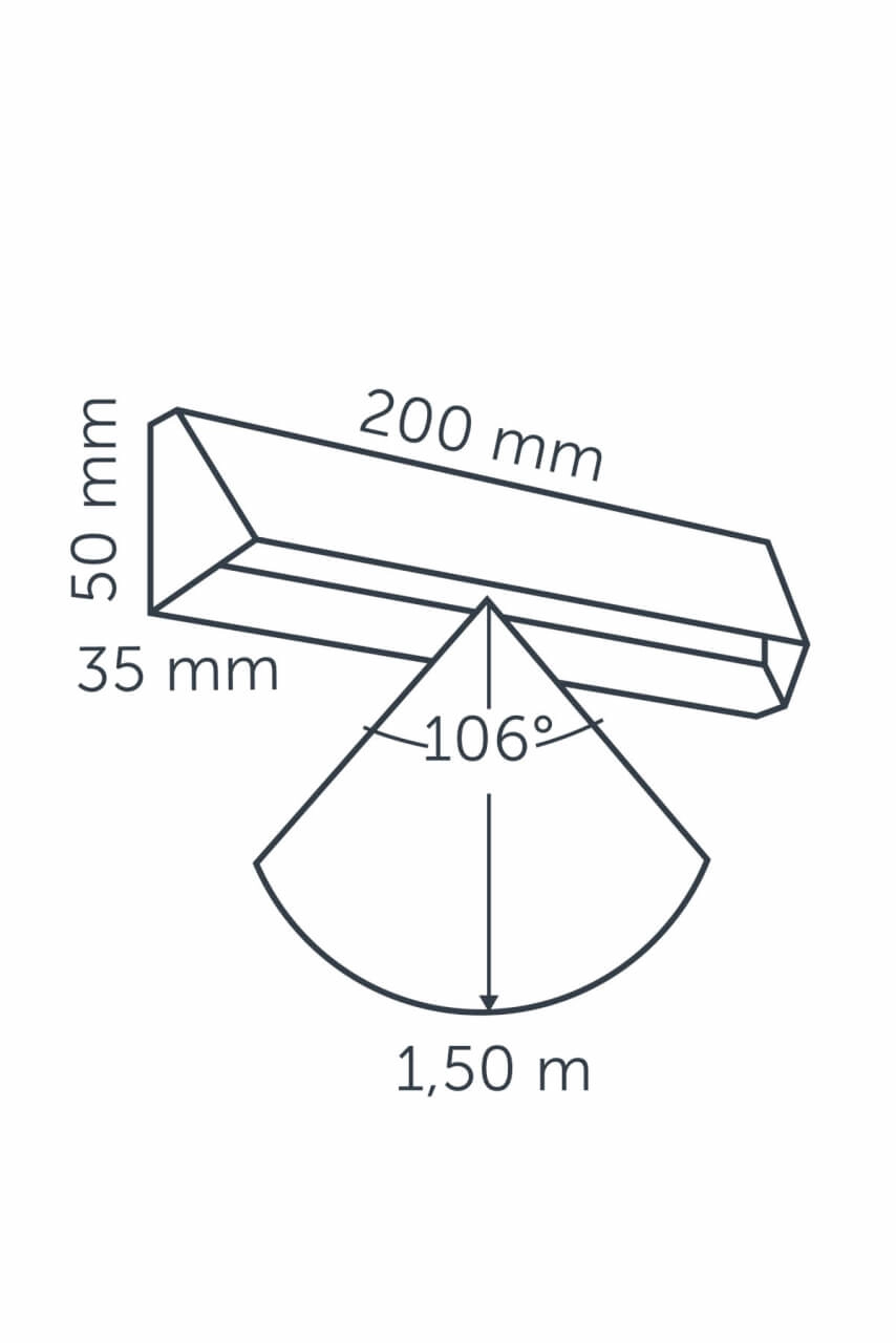 Wall lamp Wedge Slim Dark 12 volt LED In-lite 8717051004001